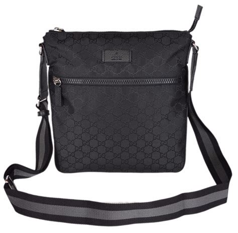 gucci medium messenger bag black|gucci crossbody messenger bag black.